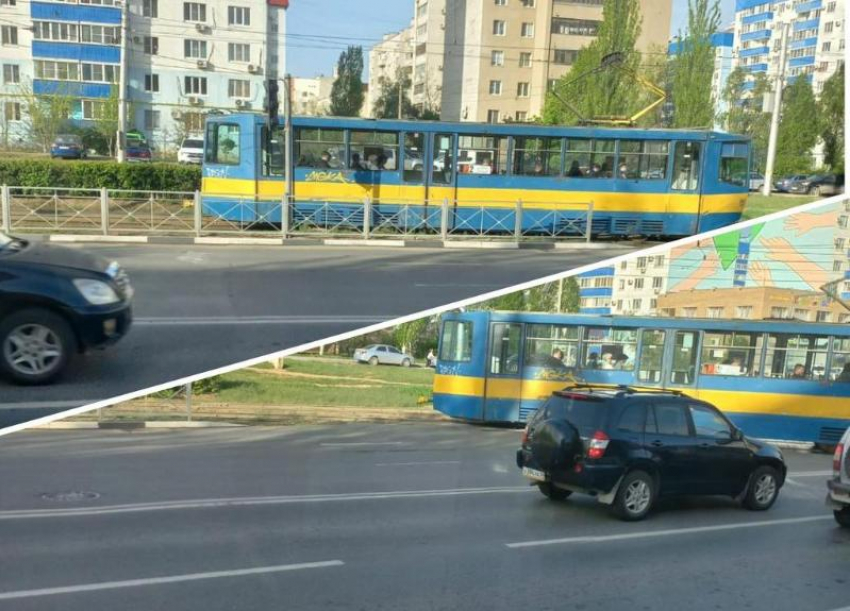 Желто-голубой трамвай задел чувства патриотов в Волжском