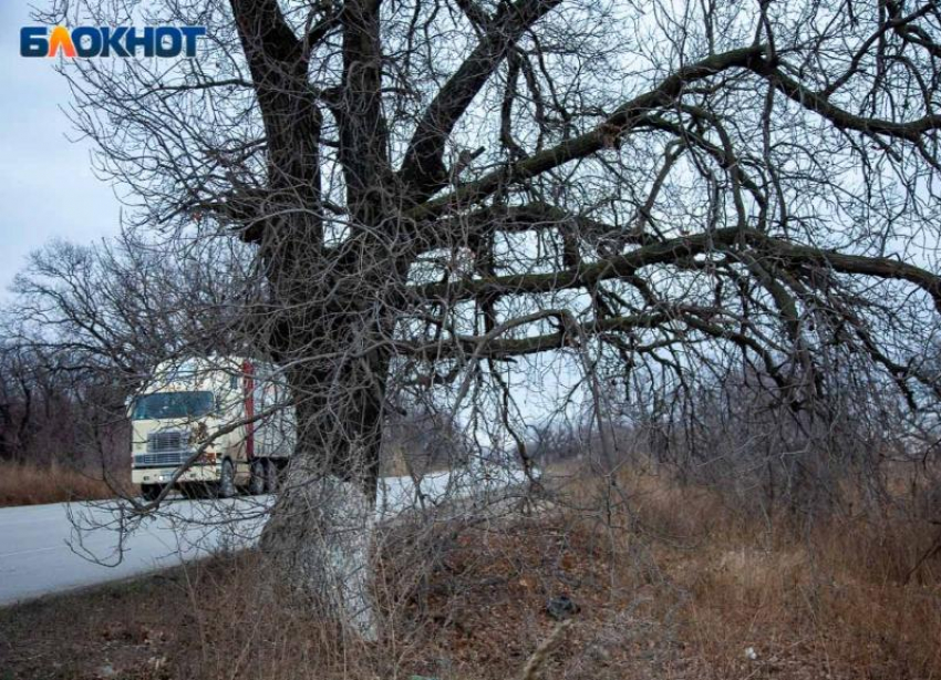 Трассу под Волжским обрабатывают противогололедными реагентами