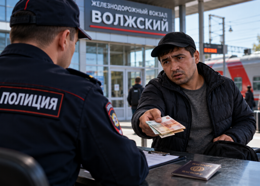 На вокзале Волжского иностранец попытался подкупить полицейского