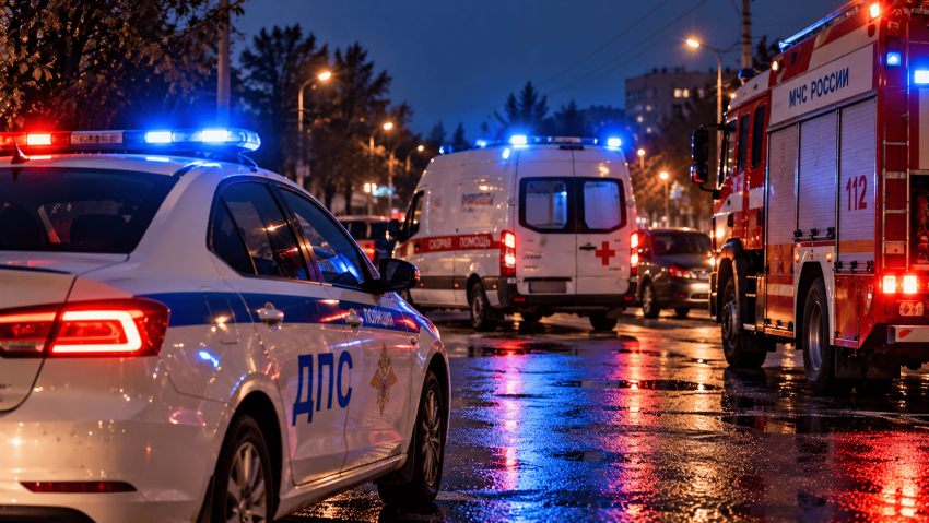 Протаранил 3 авто на светофоре и пытался скрыться: все экстренные службы съехались на ДТП в Волжском 
