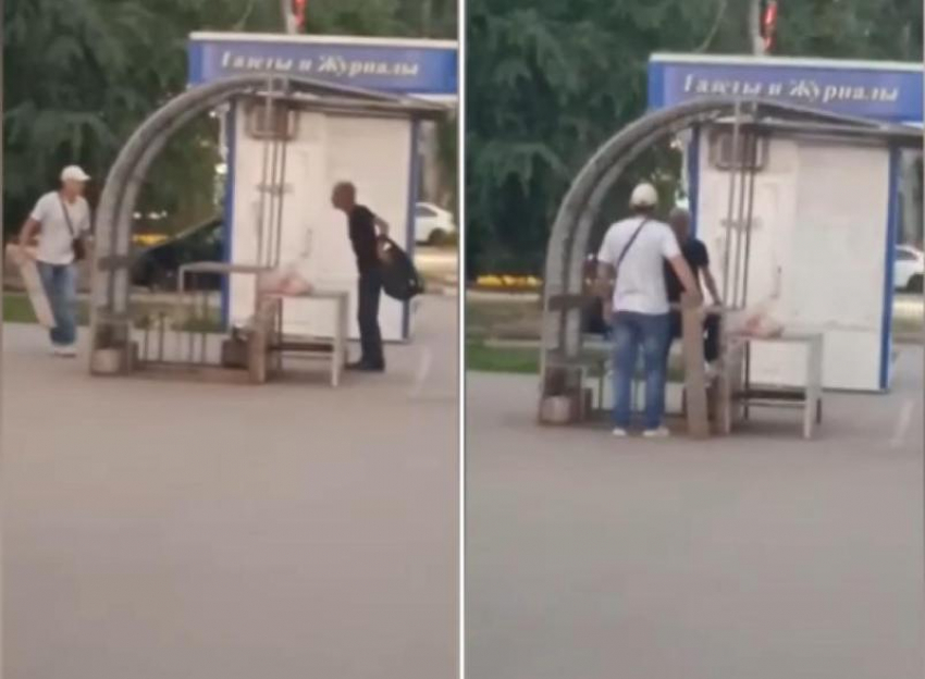 Размахивал ножом и пытался зарезать прохожего: вооруженный мужчина попал на видео в Волжском