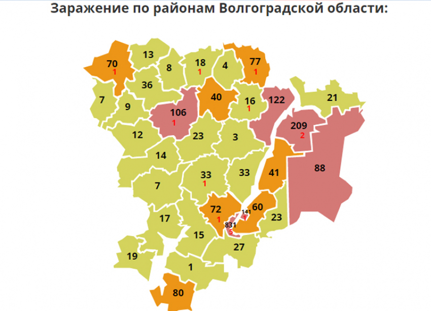 В Волжском зарегистрирован 141 случай заражения COVID-19