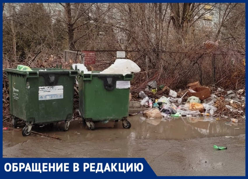 «Ветки лежат с самого лета»: в Волжском не вывозят мусор со двора многоквартирного дома