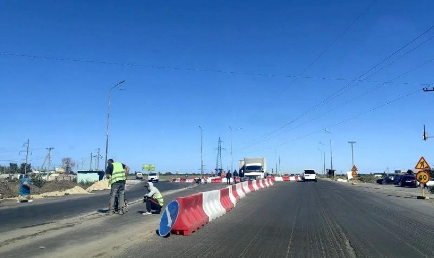 На Заволжской ведутся работы по устройству кольцевого движения