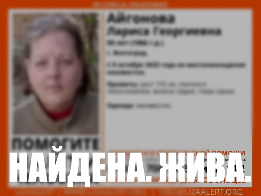 На пятый день пропажи живой нашли волгоградку