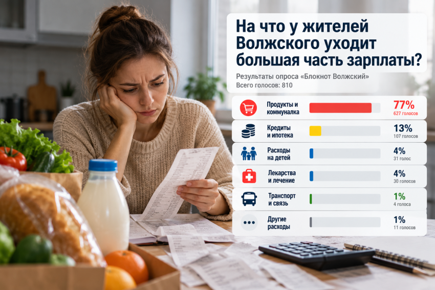 «Зарплата уходит на еду и коммуналку»: жители Волжского рассказали о своих расходах 