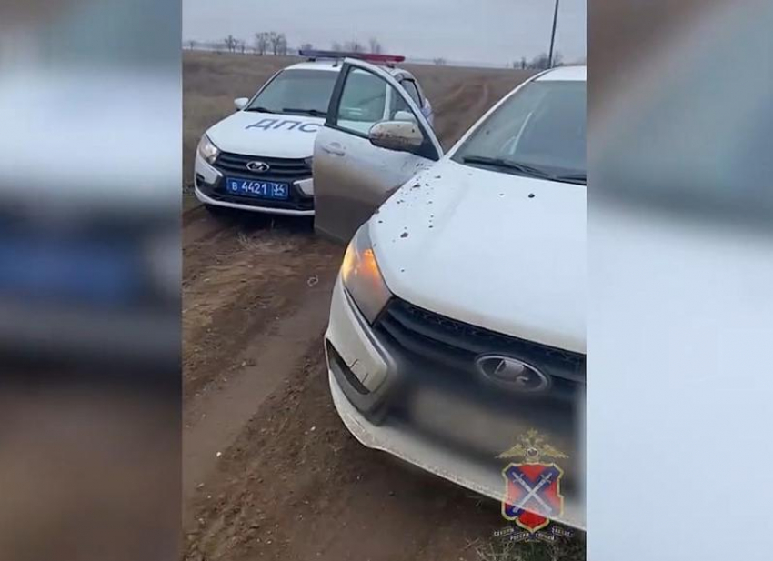 Пьяного угонщика авто задержали под Волжским: видео