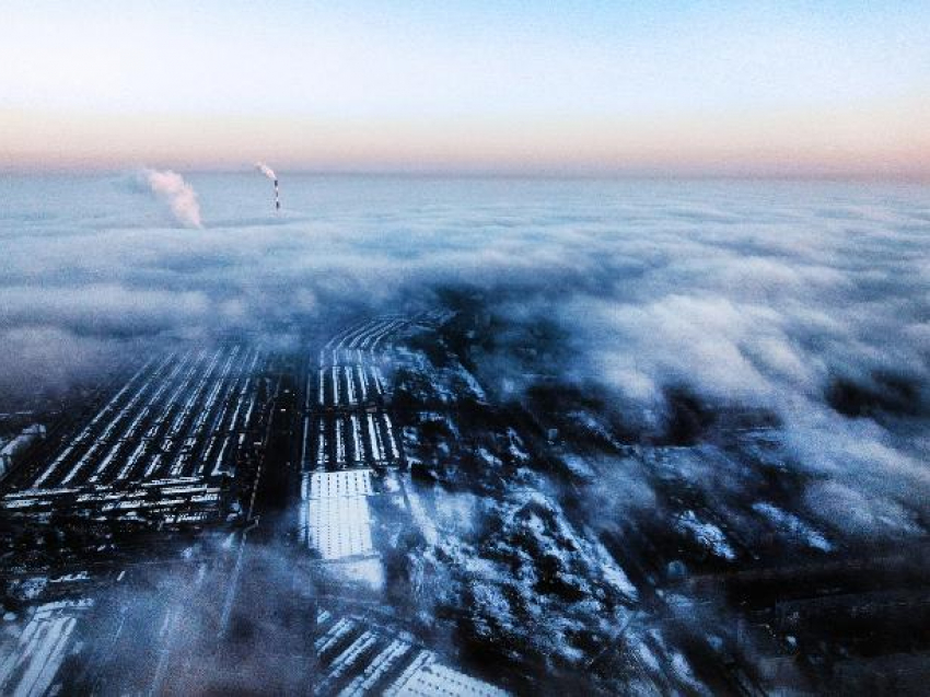 Волжанин сфотографировал туман с высоты птичьего полета