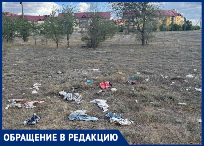В Волжском пустырь между домами в 14 микрорайоне превращается в свалку