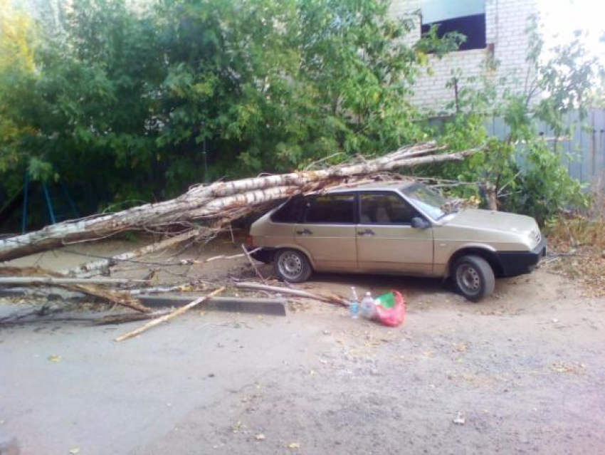 Сильная буря «унесла жизни» машин в Волжском