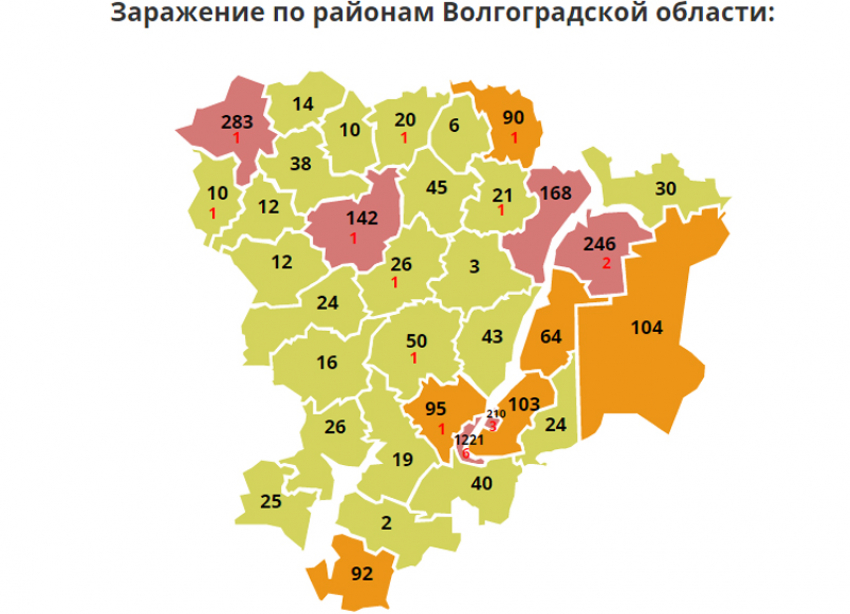 В Волжском зарегистрировано 210 случаев заражения COVID-19