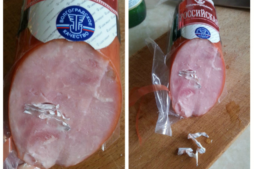 Волгоградец обнаружил пластмассу в колбасе
