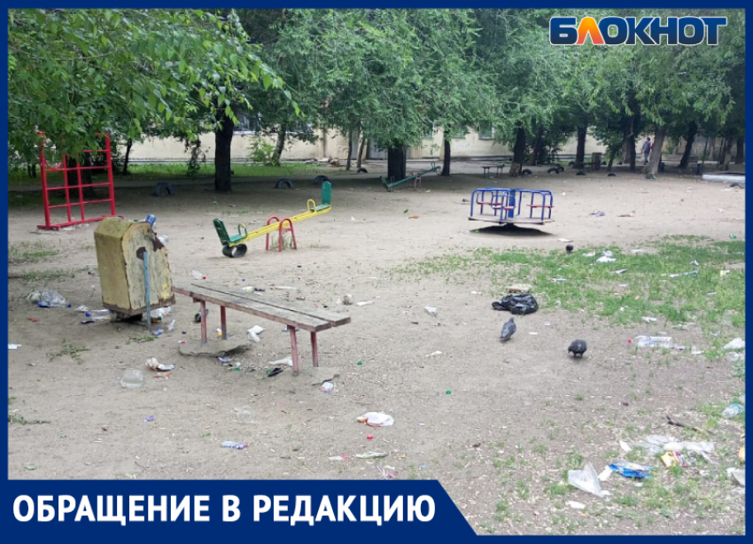 «Свинарник»: женщина жалуется на состояние одной из детских площадок Волжского