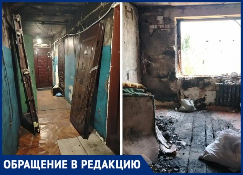 Месяц без света: жители дома на Горького, 3 в Волжском требуют ремонта после пожара