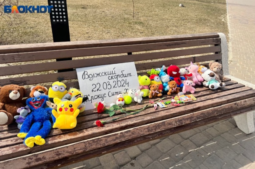 Волжане организовали мемориал в память о жертвах теракта в «Крокусе»: видео